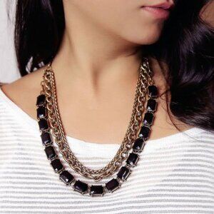 NEW Chloe + Isabel Jet Octagon Convertible Necklace